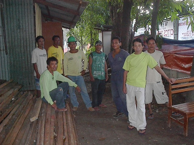 Workers at the Portal West at the start of the day.