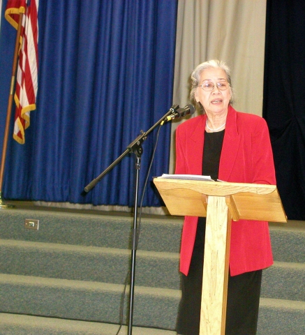 Alumna Carmen Utzurrum-Pak delivers special message
