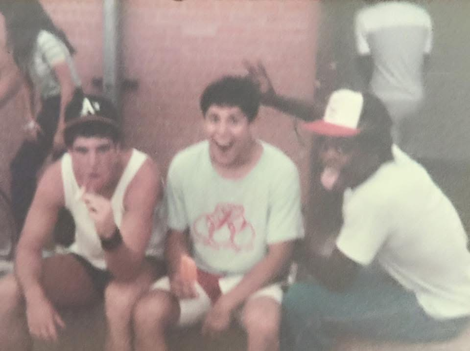 Popsicles during 2 a days! Mark, Troy, & Reggie