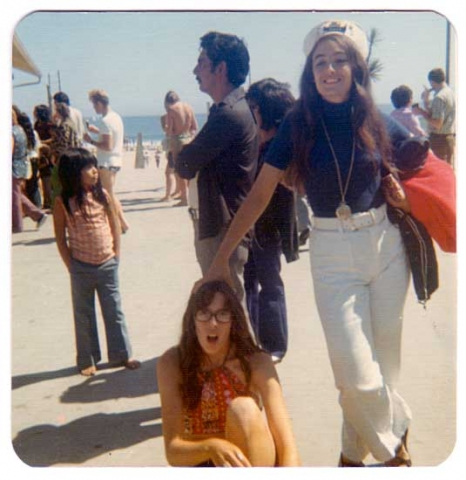 Salinas/Santa Cruz trip, early 70s; Nancy Kries (Balser) and Dannie Balser