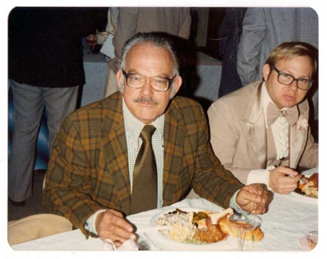 Director and Founder Russ Kline with Don Abel at Richard Andersons wedding reception.