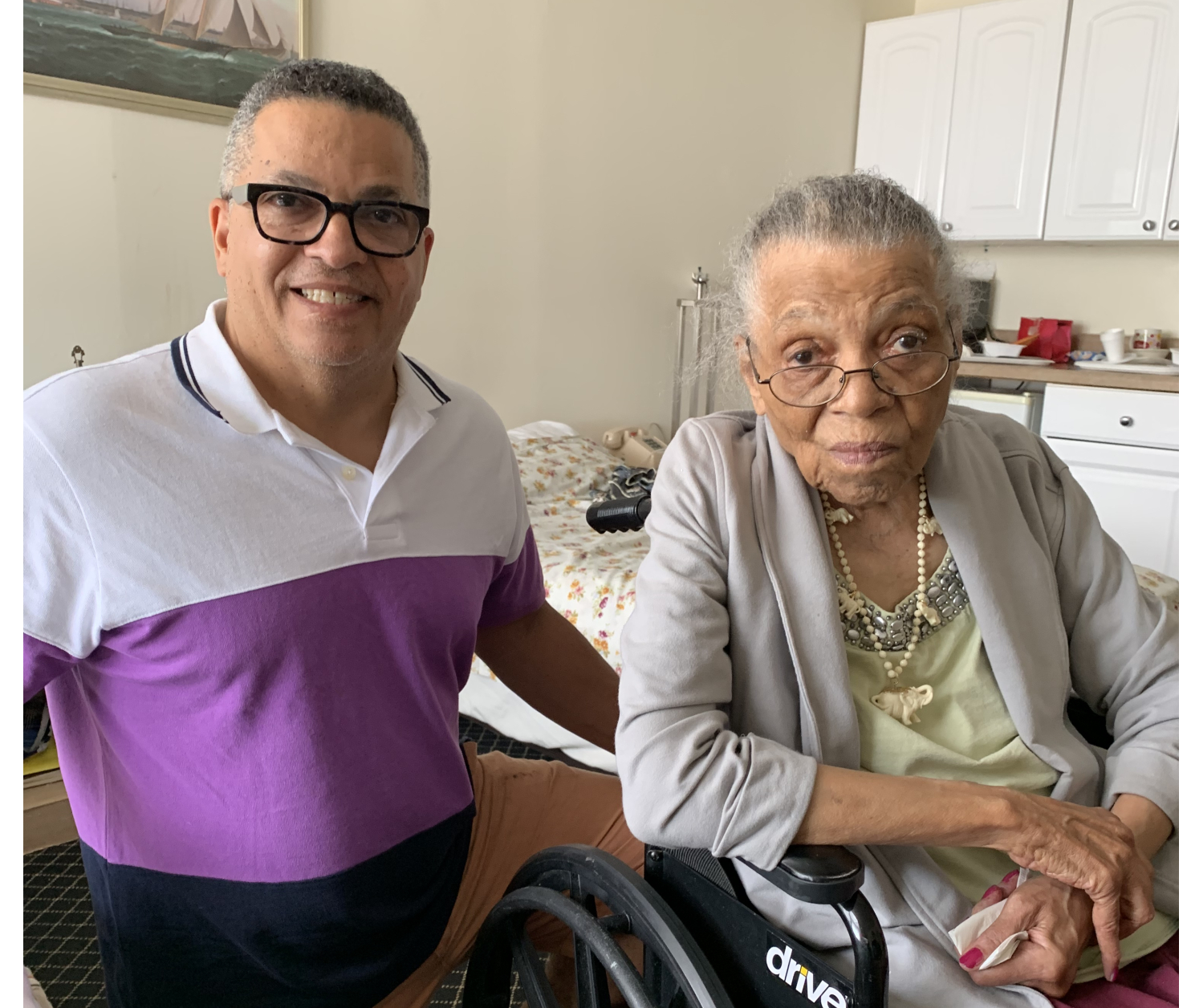 Last photo of Letha Elizabeth Killough Hudson and son Rod: Summer 2019