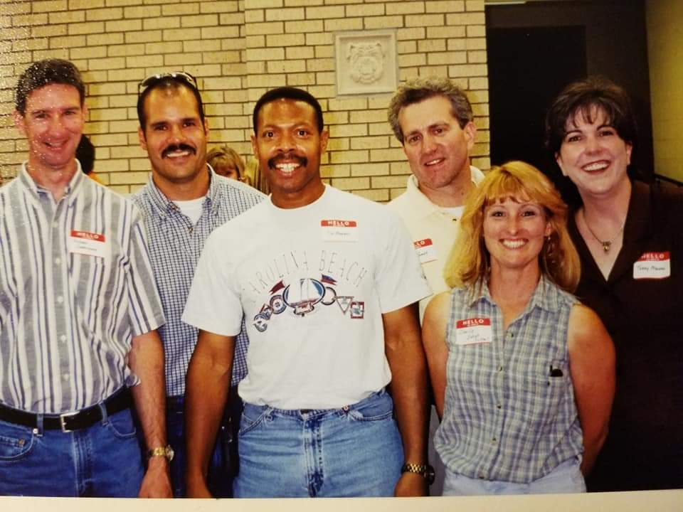 Richard Sonneman, Steve Steigerwald, Tim Monroe, Janelle McHail (Zahrt), and Terry Moore