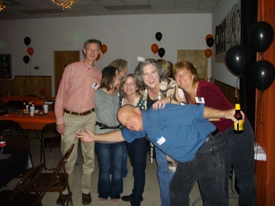 Richard Sonneman, Michelle Schnitker (Bowers), Kayonne Riley (in back), Michele Hinze (Tunnell), Terry Moore, Dennis Van Winkle, and Kathy Ryals (Schroeder)