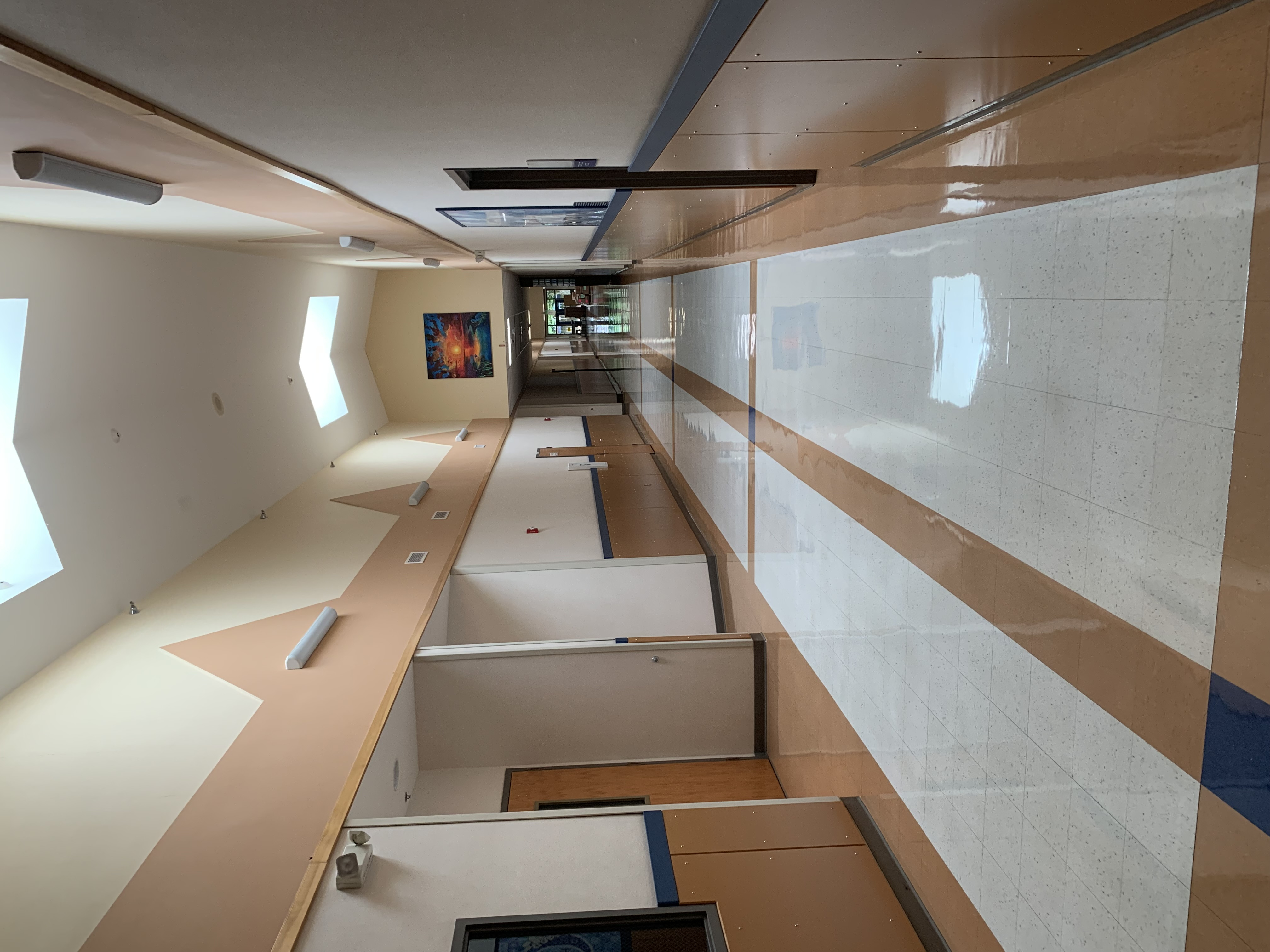Our hallway, notice no more lockers