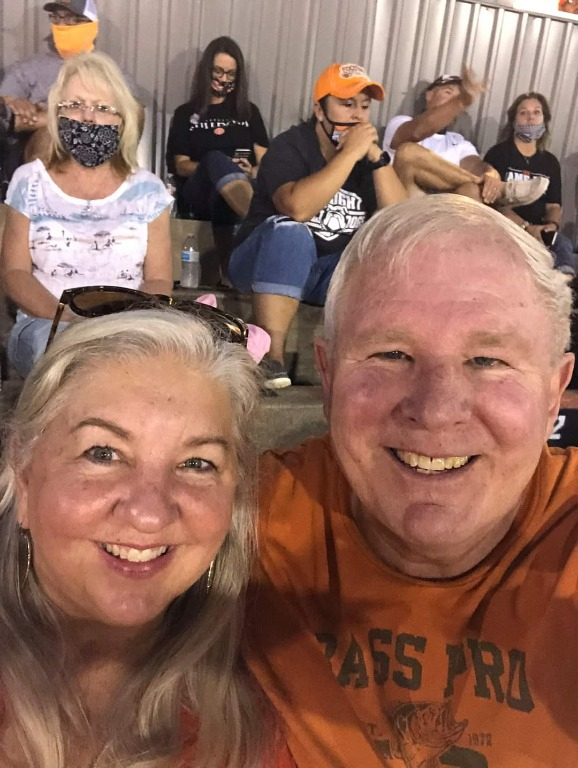 Dan and Maya Templin Williams at 2020 Homecoming game 