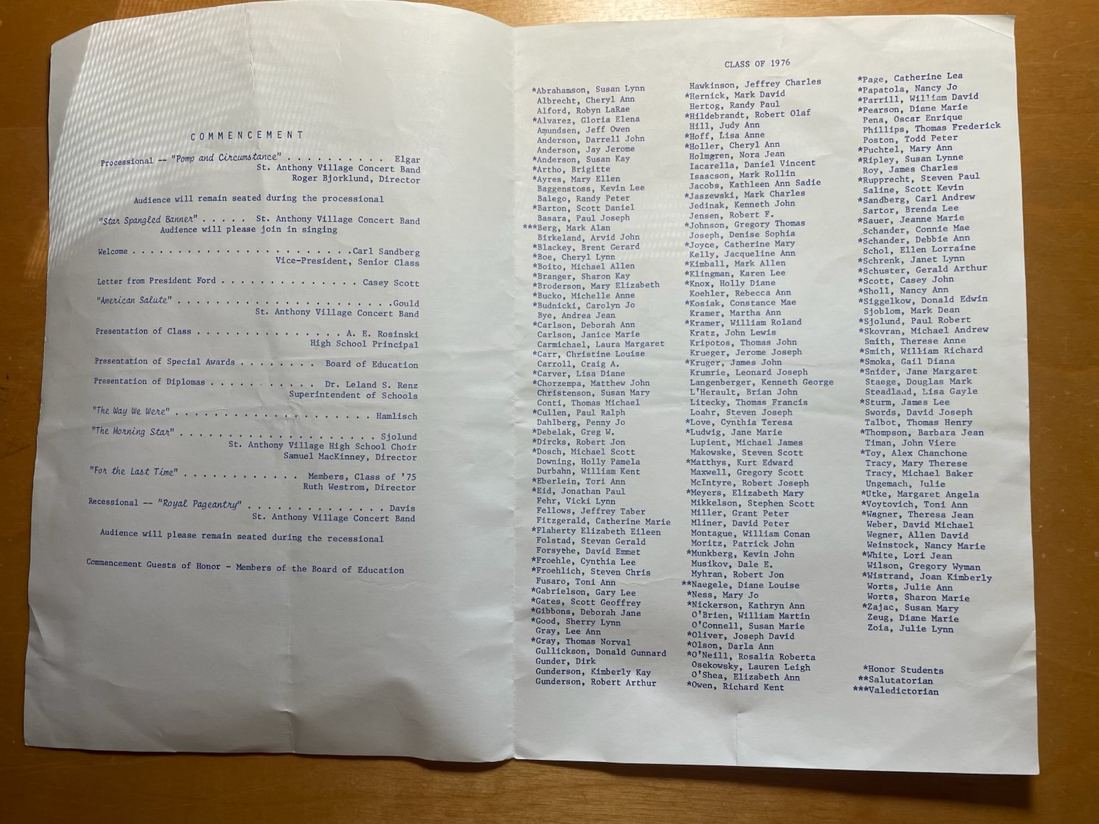 1976 Commencement, page 2