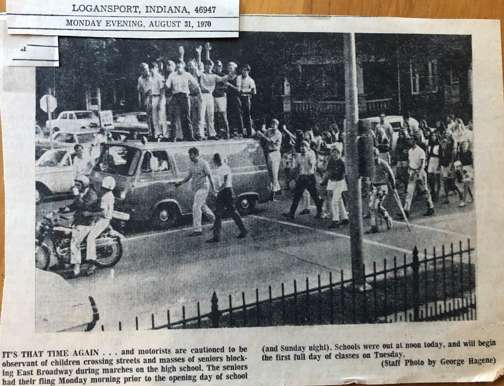 First day of school for Class of 1971 seniors.