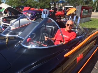 Paul Gagliano in the Bat Mobile
