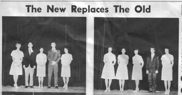 Out with the Old and In with the New.  S.C.A. installs officers for 62/63 year (5/62 Norview Co-Pilot)