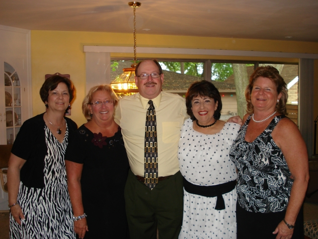 L to R: Nancy LeRoy Burk, Dawn Danielson Hill, Gary Hill, Sue Gallego, Jan Mayer-Rodriguez (photo courtesy of Sue Gallego)