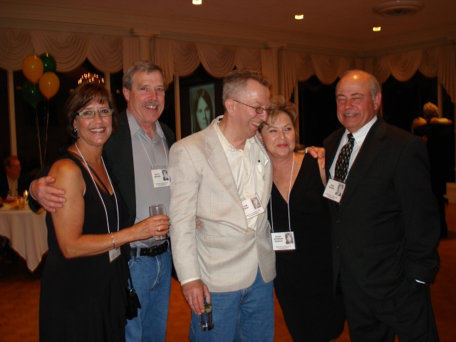 L to R: Joni Johnson Neveux, Scott Beever,Tom Peek, Kathy Goodner Baldwin, Bob Reaser (photo courtesy of Sue Gallego)