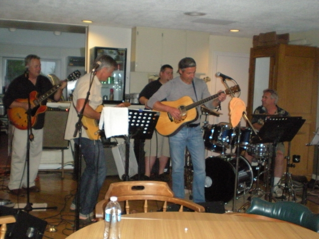 Jack Barbier takes a turn as drummer with Carl Sterrs band, Relic. (photo courtesy Carol Appleton Holloway)
