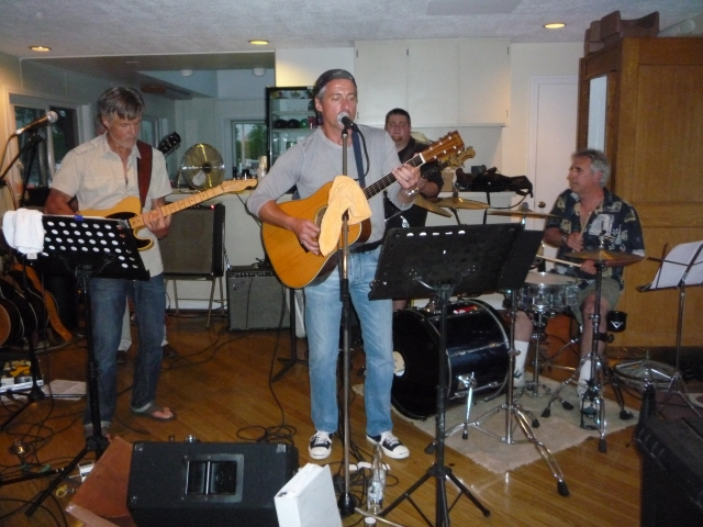 Carl Sterr (class of 72) (far left) with Jack Barbier on the drums (photo courtesy Nancy LeRoy Burk)