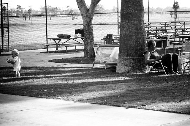 Yup, seems to be holding ok...I can relax! Wonder why women are always saying how much work babies are! (Photo courtesy of Eddie Allen - taken at the 1971 Reunion Picnic)