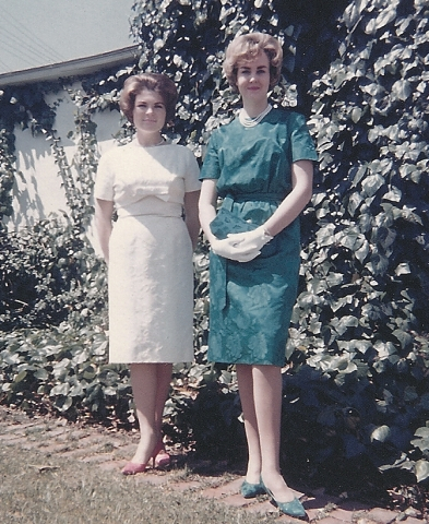 Diane Deal and Charlotte Brewer after our Baccalaureate Service. Dont they look lovely? And dont we all wish the kids of today knew how to dress like this???