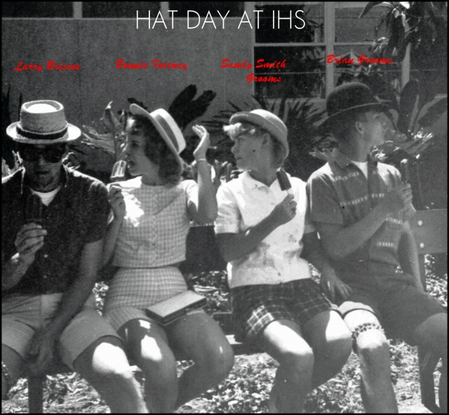 Senior Hat Day at IHS! Oh my gosh, we were actually allowed to wear shorts to school that day, too! (Remember when there was only one day a year when the girls were allowed to wear pants to school?! Times have changed!! (Photo courtesy of Jerry McCann)