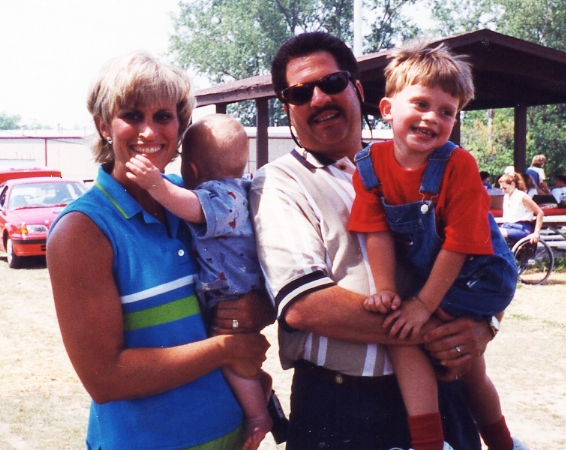 Kim Dobson Wright and family at 20th reunion