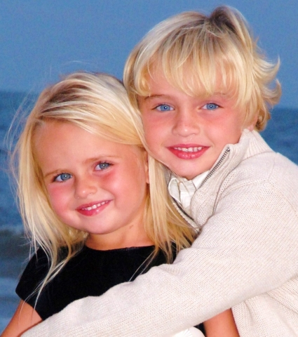 Ansley and Camden Fritz the two youngest children of Melanie Klouse Fritz