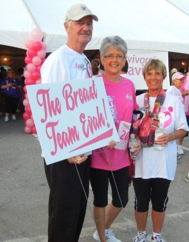 Susan B. Komen Race for the Cure, SW Florida
Team: The Breast Team Evah!
Team Members: Tom Fallon, Margie Dau Fallon, Claudia Morin Finzen