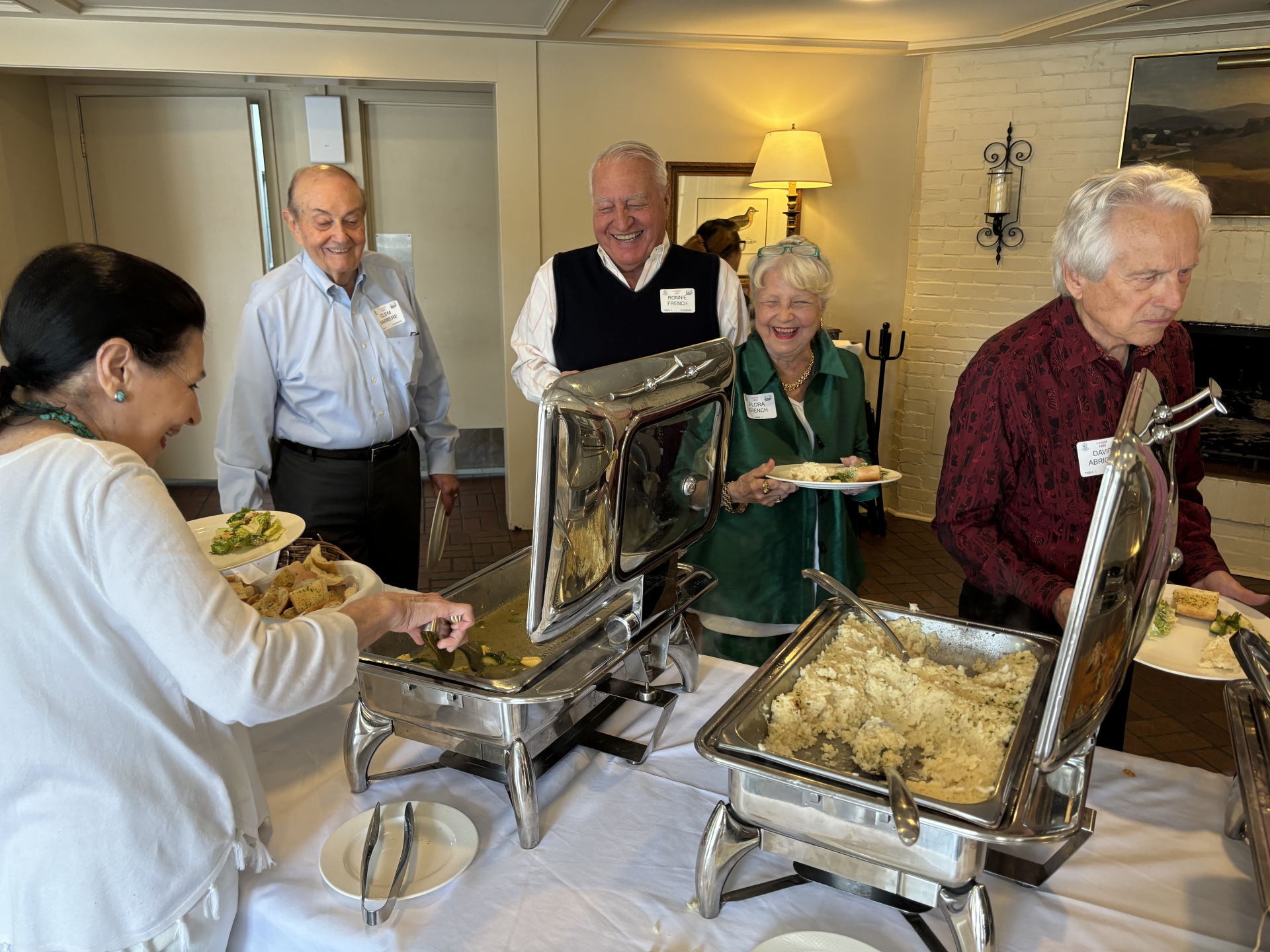 Lunch at The Forest Club was served as a buffet.