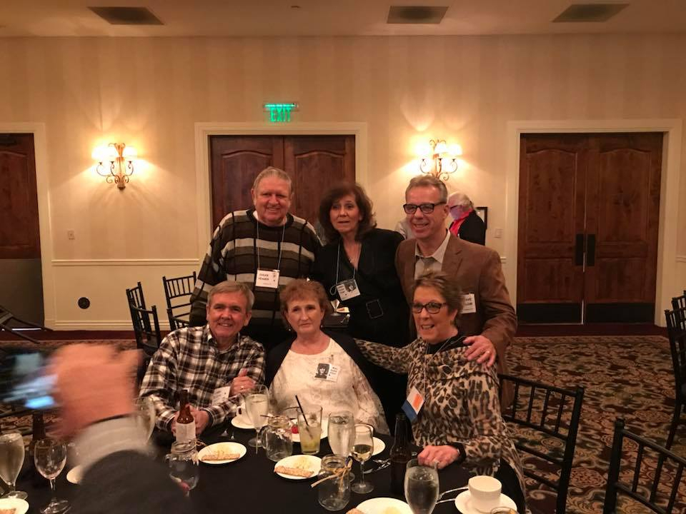 Standing: Chuck Yeager & Karen Toscano Yeager, David Flom; seated: Larry Elliott & Mary Boykin Elliott, Judy Mornin Flom