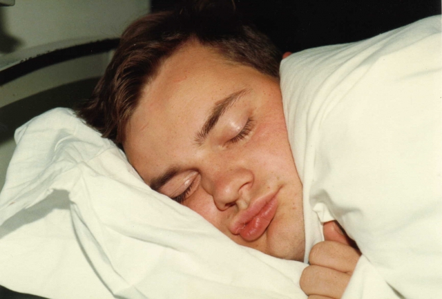 Simon Cheesley napping