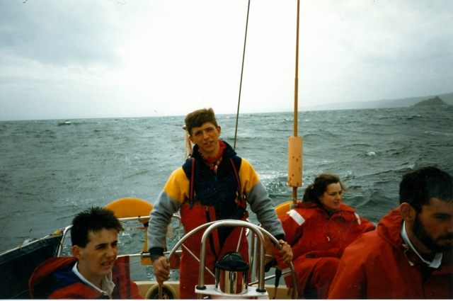 Pete Blakeway (and Wendy B) on yachtUnicorn, Spring 86
