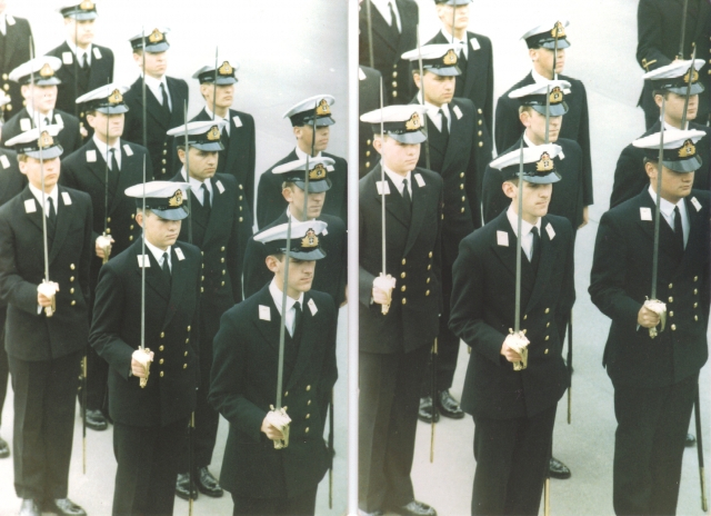 Two shots taken before the command - Left turn! Visible that I can recall include Jock Waugh, Me, Steve Draper, Simon Cheesley, Gary Smith, Mark Slade, Pete Nelson, John Green (failing to be obscured this time)Steve Holt, and Dave Boddy?