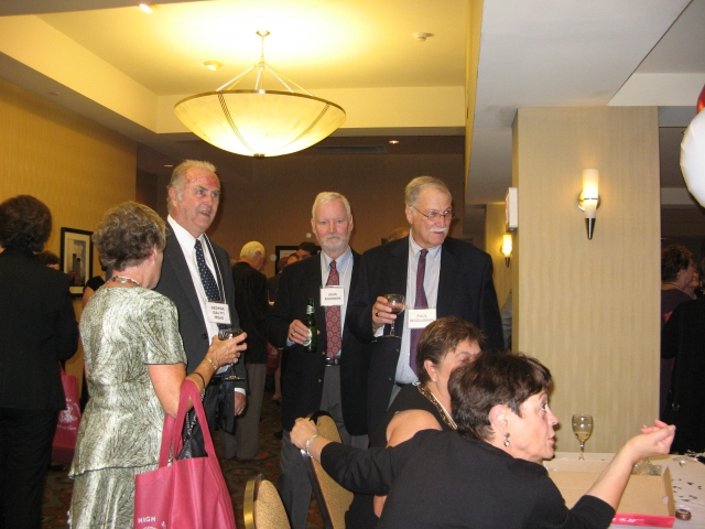 Standing - Donna Seretto Shannon, Salty Meade, Jack Shannon, Paul McCluskey Seated Carolyn Bodmer McCluskey, Carol Bertagna DiStefano 
