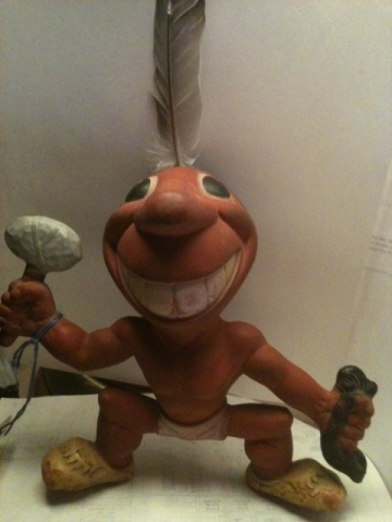 Willie the Warrior rubber squeeky toy that i found at an antique shop.