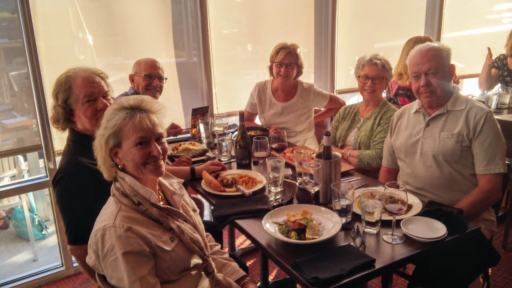 Cathy and Tom Whalen, James Jackson, Carole Brown, Joan and Tom Bang
