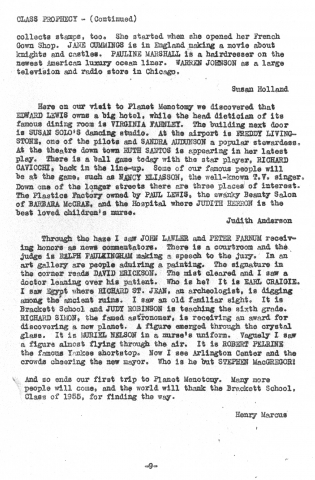 Class prophecy (page Three)