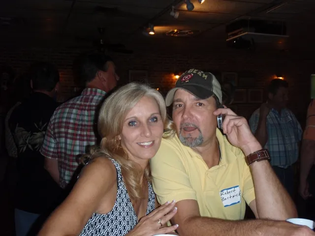 Kim Wesley and Robert Bortnick at the Pastime Friday night.