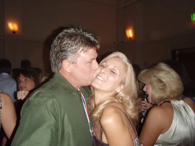 Greg Jack and Kim Wesley. Since our teenagers go to the same school we decided to embrass them with this picture. 