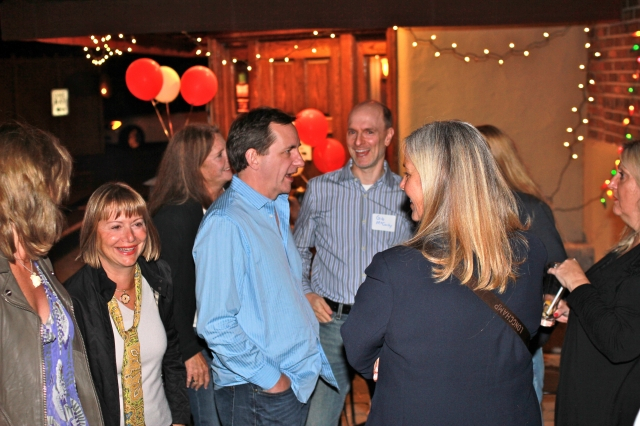 Mark Haugen, Gib McCurdy, Hilary Hyde (back to camera) and Patty Brinkman Kinch