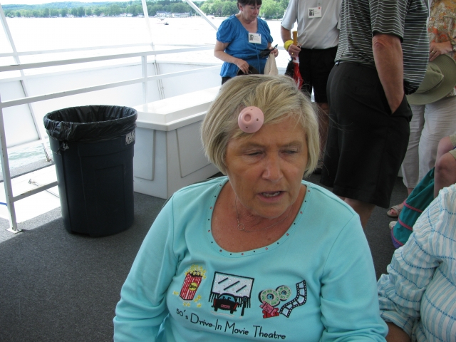 Sandy and the spoolie (and the ear rings)