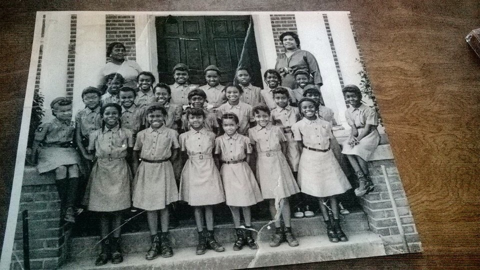 Ms. Rigsbe and Ms. Ophelia Holland were the troop leaders of this troop on the doorsteps of Holland School. 
Troop members include: Belinda Pippins, Raye Edgerton, Valerie Batts, Brenda Cox, Angela Bryant, Patricia Debnam, Ida Dew, Brenda Walker, Gloria 