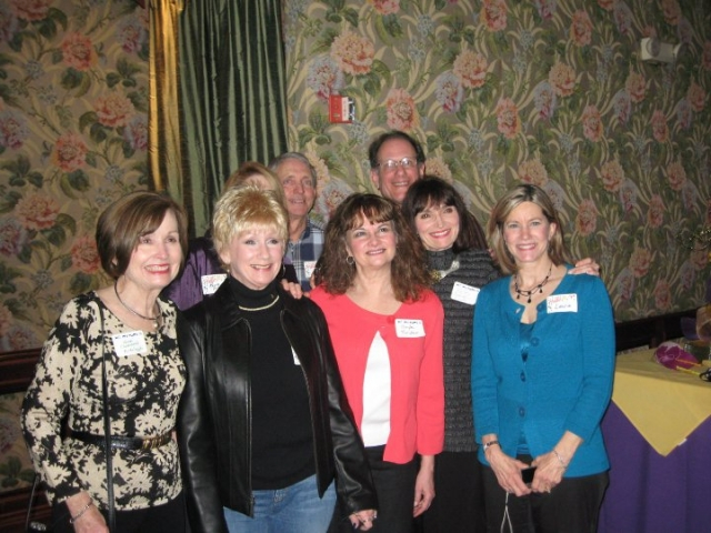 Karen Goldman, Cynthia Wolfe, John Taylor, Gayle Snider, Alan Sandgarten, Betsy Hyde, Laura Turney Holman (Rene Pitt is lurking behind Cynthia)