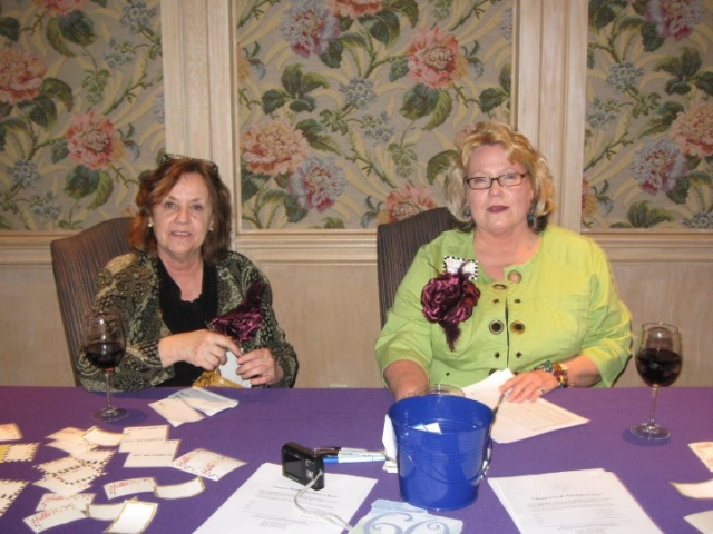 Cindy Carter Daviee and Susan Miller greeted everyone!