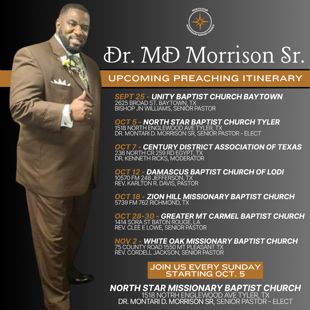 Pastor's Upcoming Itinerary
