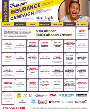 Click here for a sample calendar.