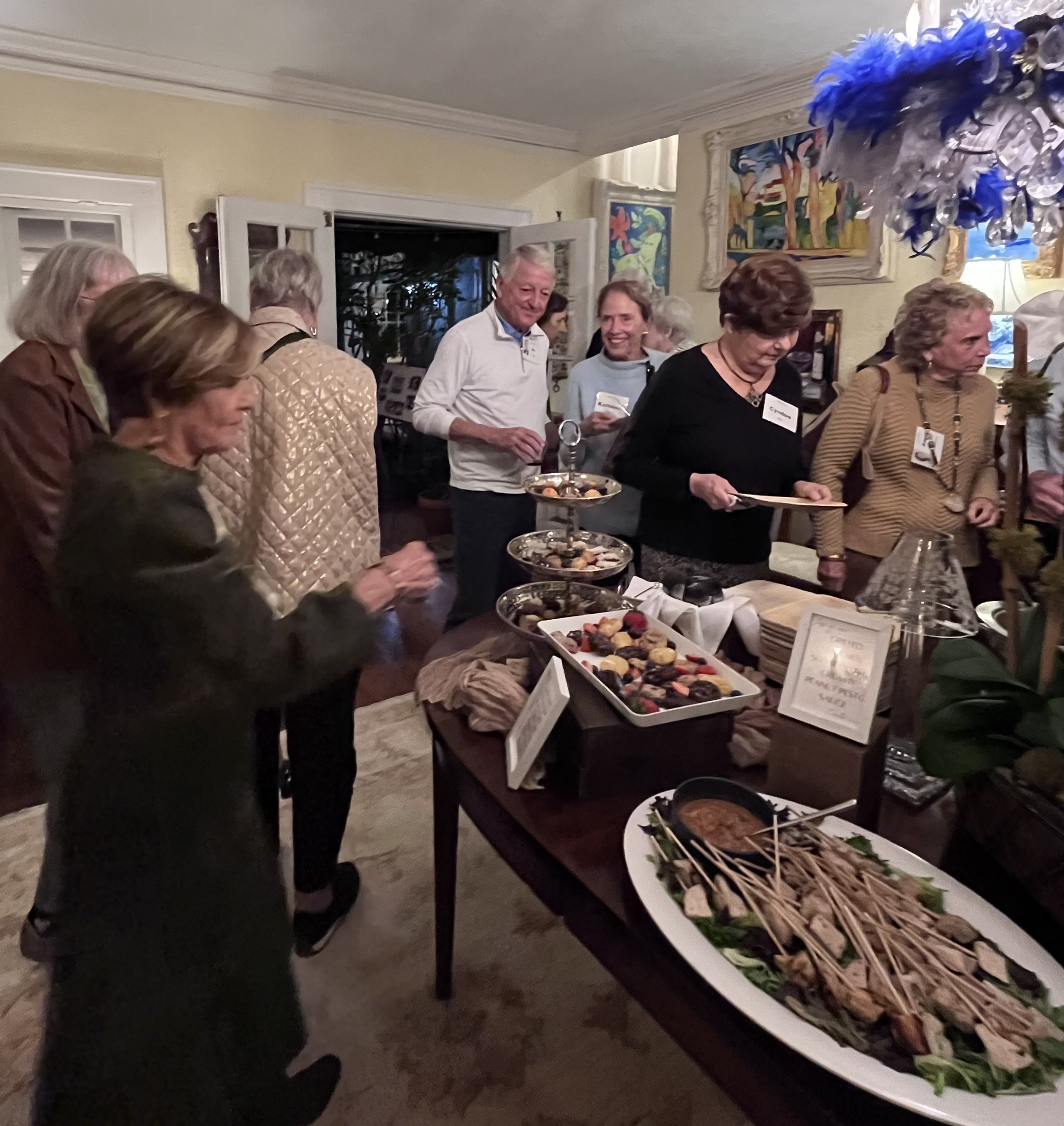 L-R: Annie Stewart, Joanne Griffin Caraway (back to camera), Mel & Kathleen Fannin, Cyndee Park, Angel Thompson LeMaistre