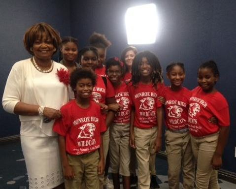 Emma Jewell Step Team performed at the Luncheon