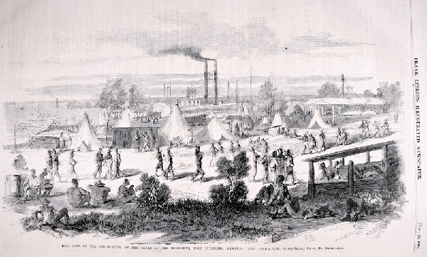 An early drawing of Fort Pickering