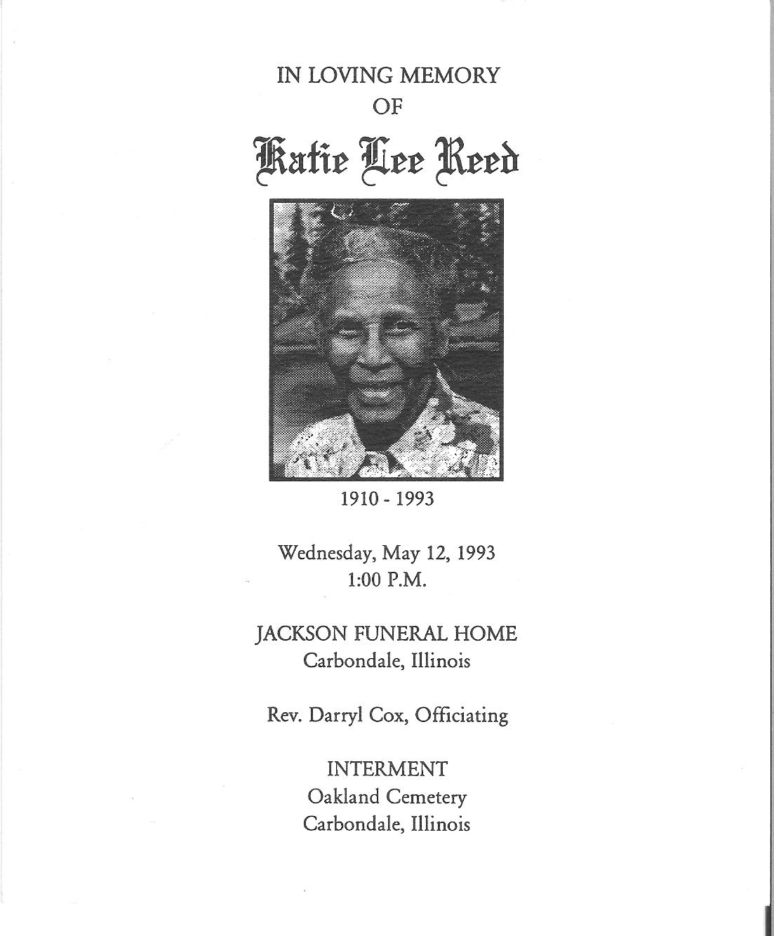 Katie Lee Guy-Reed (4th Generation)
