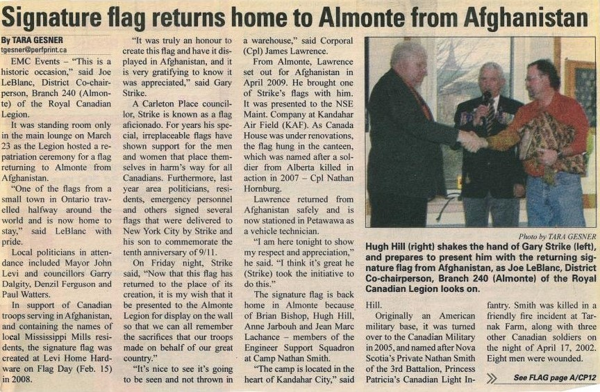Newspaper Article - Flag