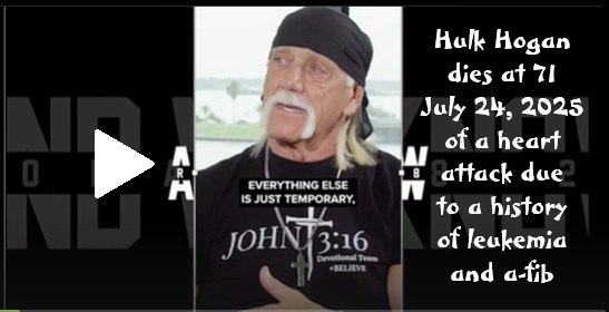 Hulk Hogan dies at 71 a Christian
