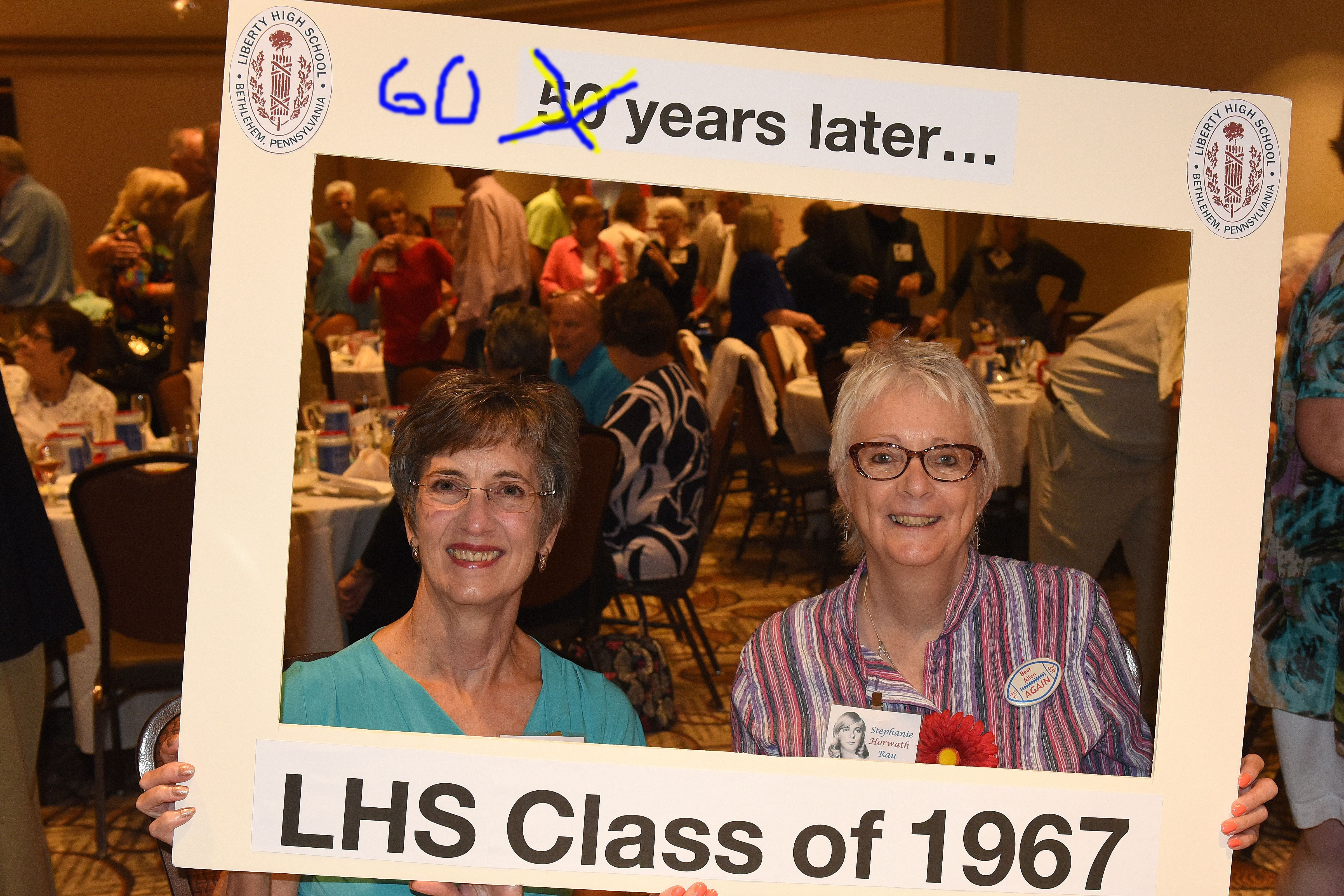 Steff Horwath Rau is on the right.  She's handling all to do with the 60th Reunion of Class of '67.