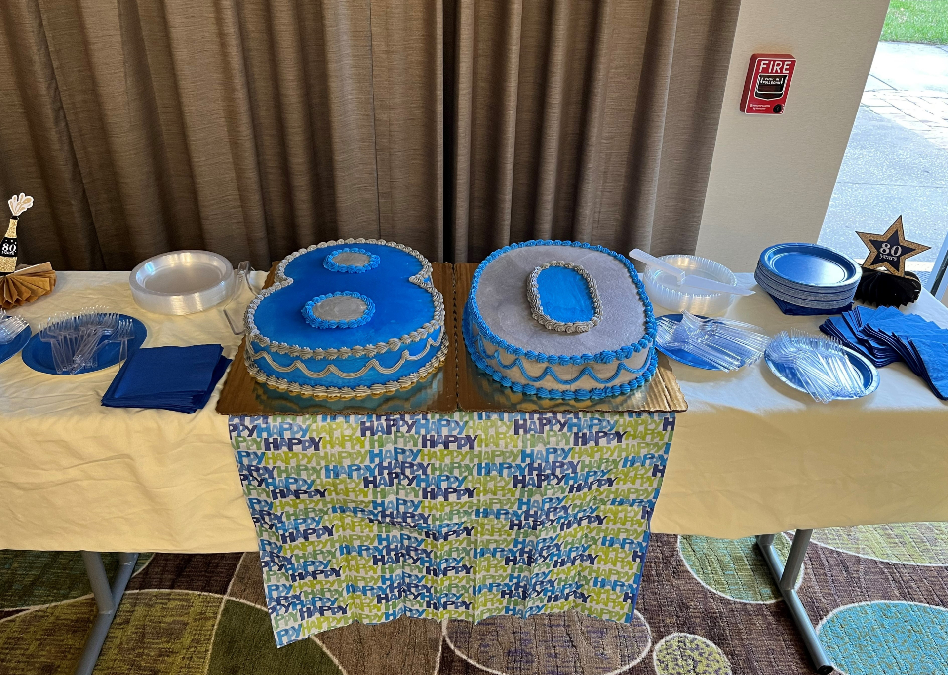 Birthday Cake for 80 Year Old Classmates 